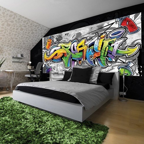 Fotomural: Graffiti en color - 104x250 cm