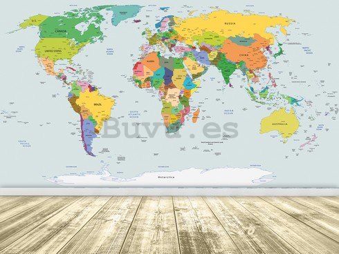 Fotomural: Mapa del Mundo (2) - 254x368 cm