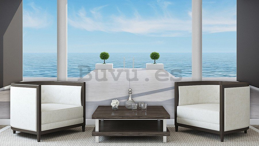 Fotomural TNT: Panorama del mar (terraza) - 184x254 cm