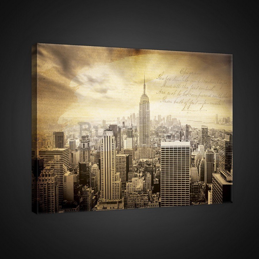 Cuadro sobre lienzo: Manhattan (vintage) - 75x100 cm