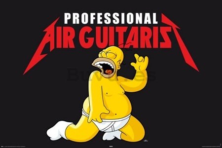 Póster - Simpsons air guitarist