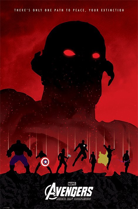 Póster - Avengers Age of Ultron (rojo)