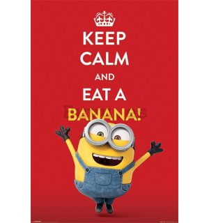 Póster - Minions (Keep Calm and Eat Banana!)