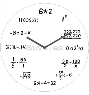Reloj de pared de vidrio - Matemáticas (2)
