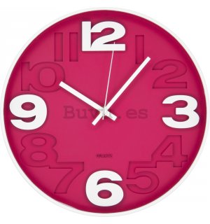 Reloj de pared: Rojo (mate) - 30 cm