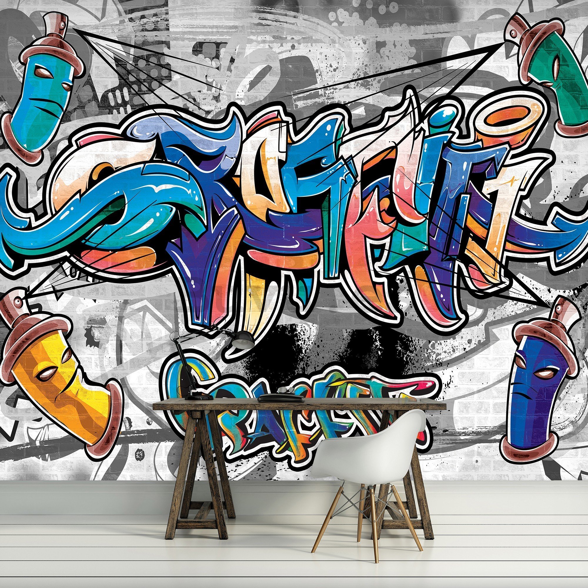 Fotomural TNT: Graffiti (9) - 416x254 cm