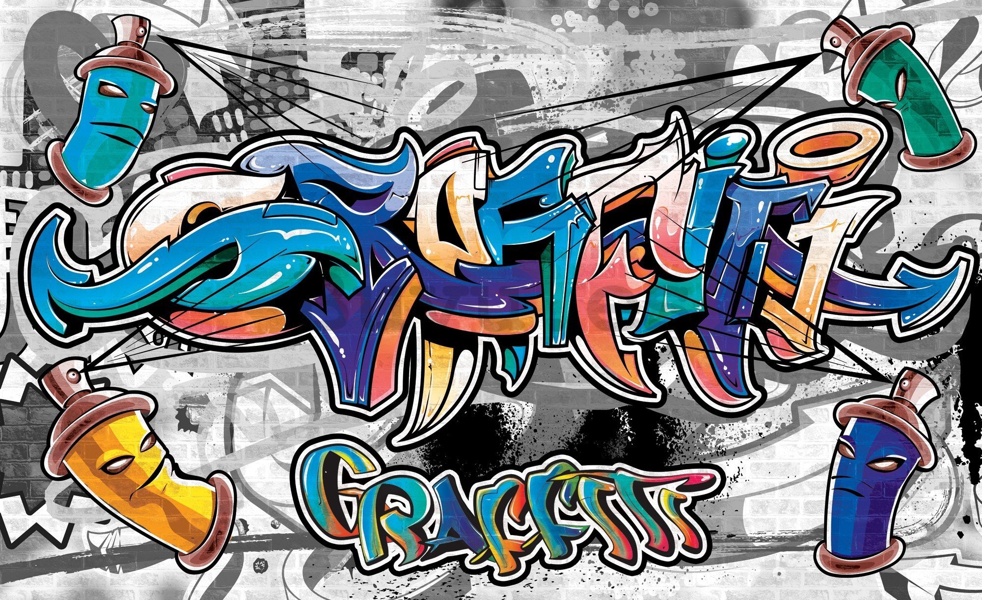 Fotomural TNT: Graffiti (9) - 416x254 cm