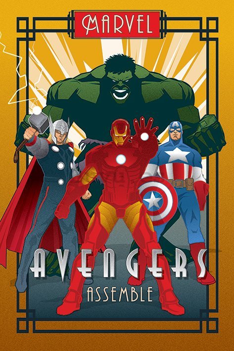 Póster - Avengers (Art Deco)