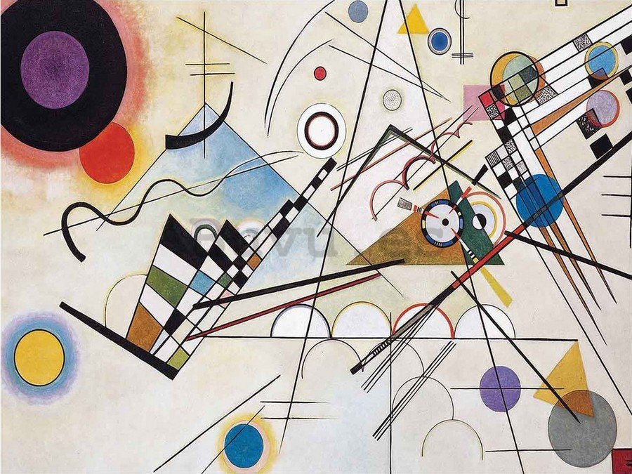 Cuadro sobre lienzo: Composición 8, Vasilij Kandinskij - 75x100 cm