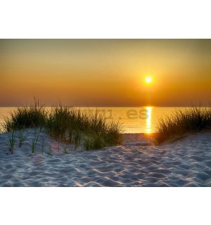 Cuadro sobre lienzo: Puesta de sol en la playa (5) - 75x100 cm