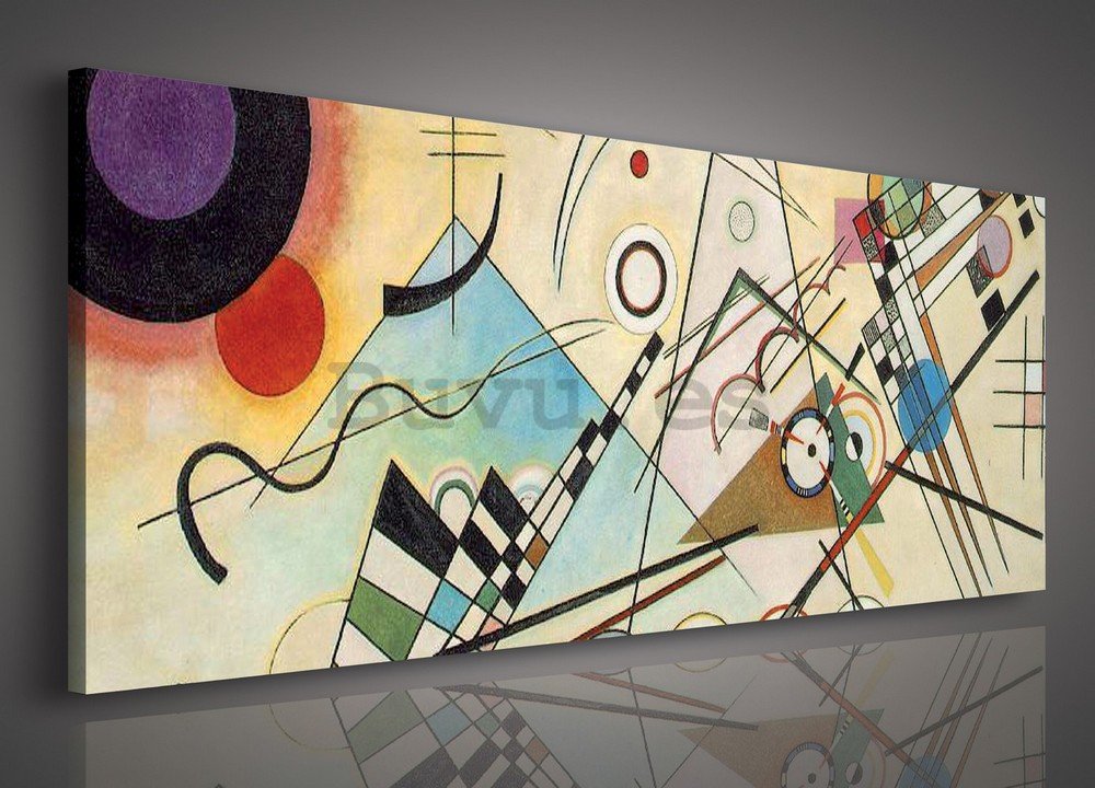Cuadro sobre lienzo: Composición 8, Vasilij Kandinskij - 145x45 cm
