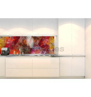 Papel pintado lavable autoadhesivo para cocina - Pared abstracta, 180x60 cm